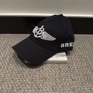 NWOT- Breitling Black Baseball Cap with Embroidered Logo Since 1884